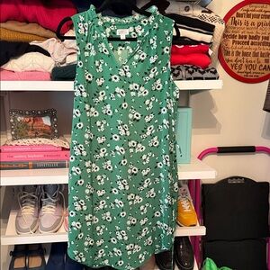 Floral Green Sleeveless Dress Size M
